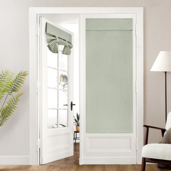 Sage Green Linen Room Darkening Door Curtain