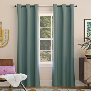 Mineral Colour Grommet Blackout Curtain Panel