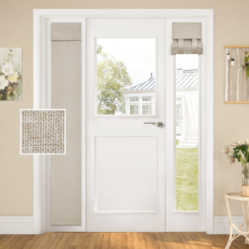 Natural Linen Adhesive Blackout Sidelight Curtain