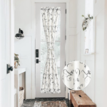 Grey Vines Embroidered Botanical Dual Rod Curtain