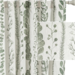 Sage Green Boho Leaf Print Back Tab Set