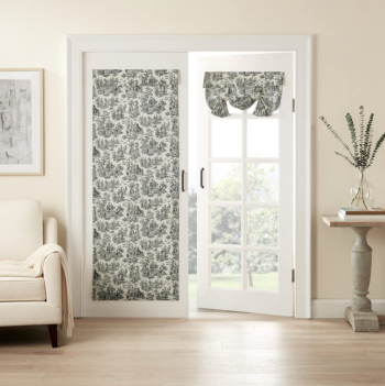 Onyx Cotton Hook-and-Loop French Country Curtain
