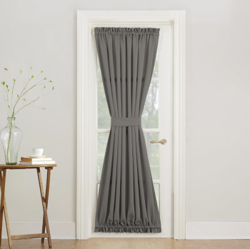 Steel Colour Rod Pocket Energy Saving Curtain