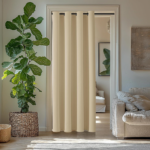 Biscotti Beige Grommet Blackout Door Curtain
