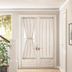 Light Coffee Linen Semi-Sheer Farmhouse Set